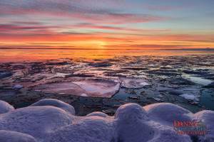 Presqu'ile Provincial Park Ice Flows at Sunrise