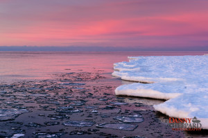 Presqu'ile Provincial Park Ice Flows at Sunrise